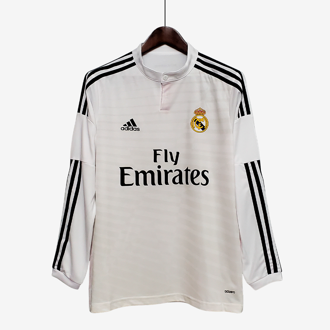 8-176 Real Madrid 2014/15 Home Jersey Long Sleeve Retro Version - Image 1
