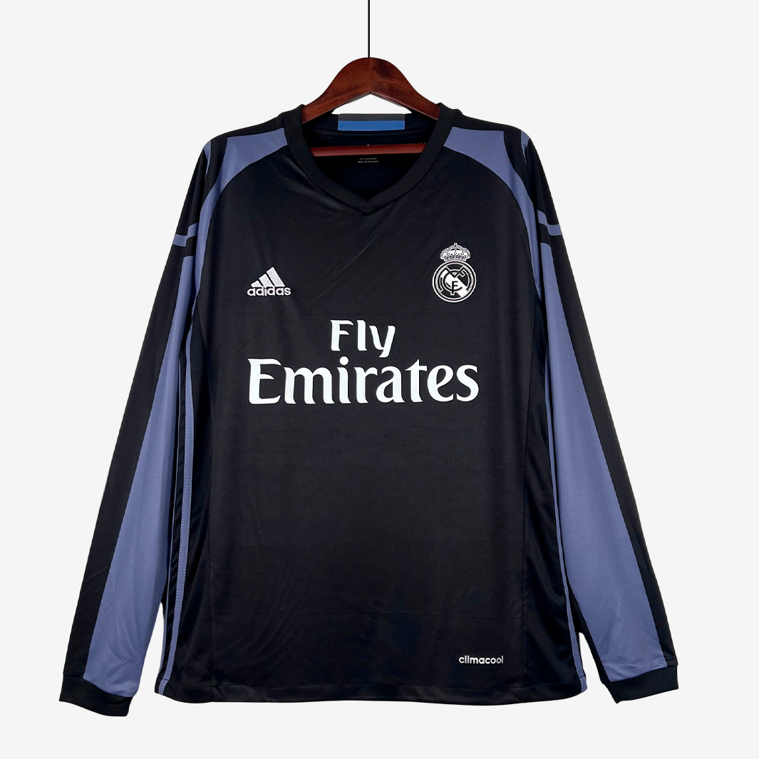 8-6 Real Madrid 2016/17 Third Jersey Long Sleeve – Retro Version - Image 1