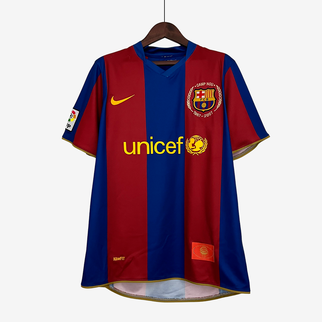 9-9 Barcelona 2007/08 Home Jersey – Retro Version - Image 1