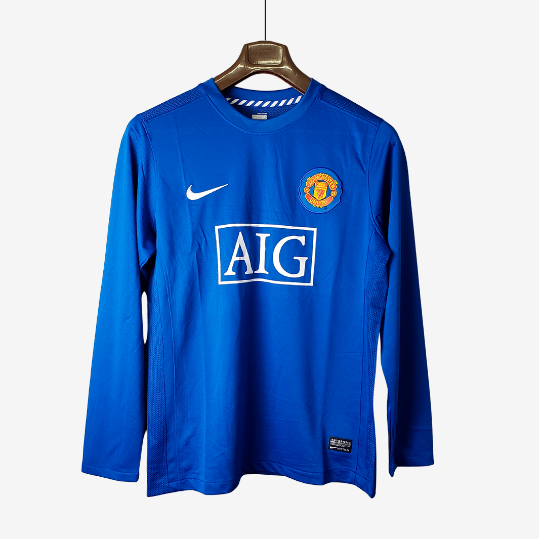 07-1 Manchester United 2007/08 Away Jersey Long Sleeve Retro Version - Image 1