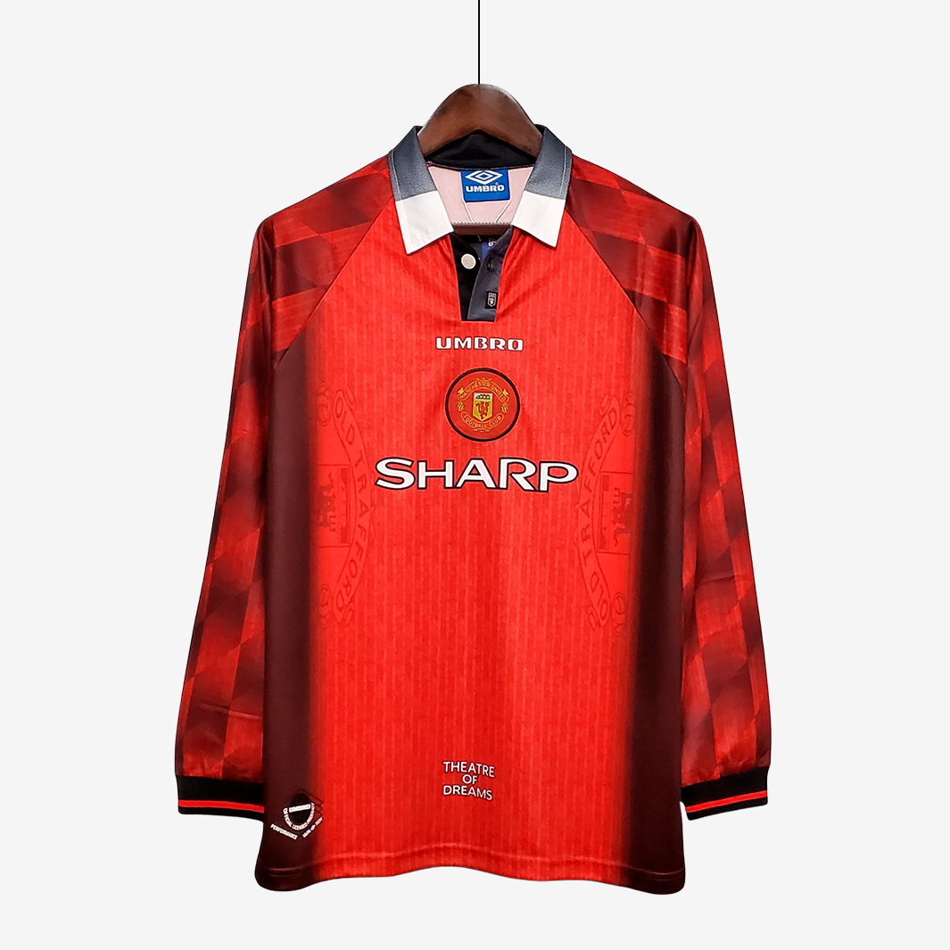 7-294 Manchester United 1996/98 Home Jersey Long Sleeve Retro Version - Image 1