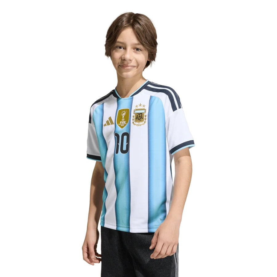 Kids Kit Argentina Home Messi 10 Fan Jersey Shirt 2026 World Cup - Image 1