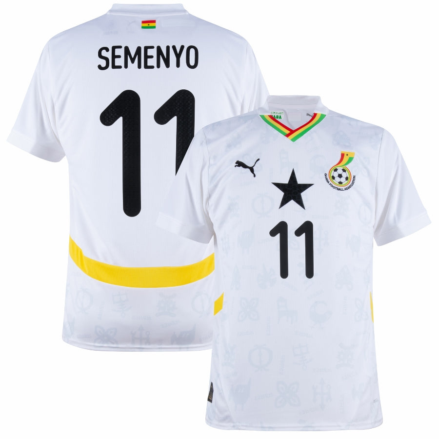 Ghana Semenyo 11 Home Fan Jersey 2025/26 - Image 1